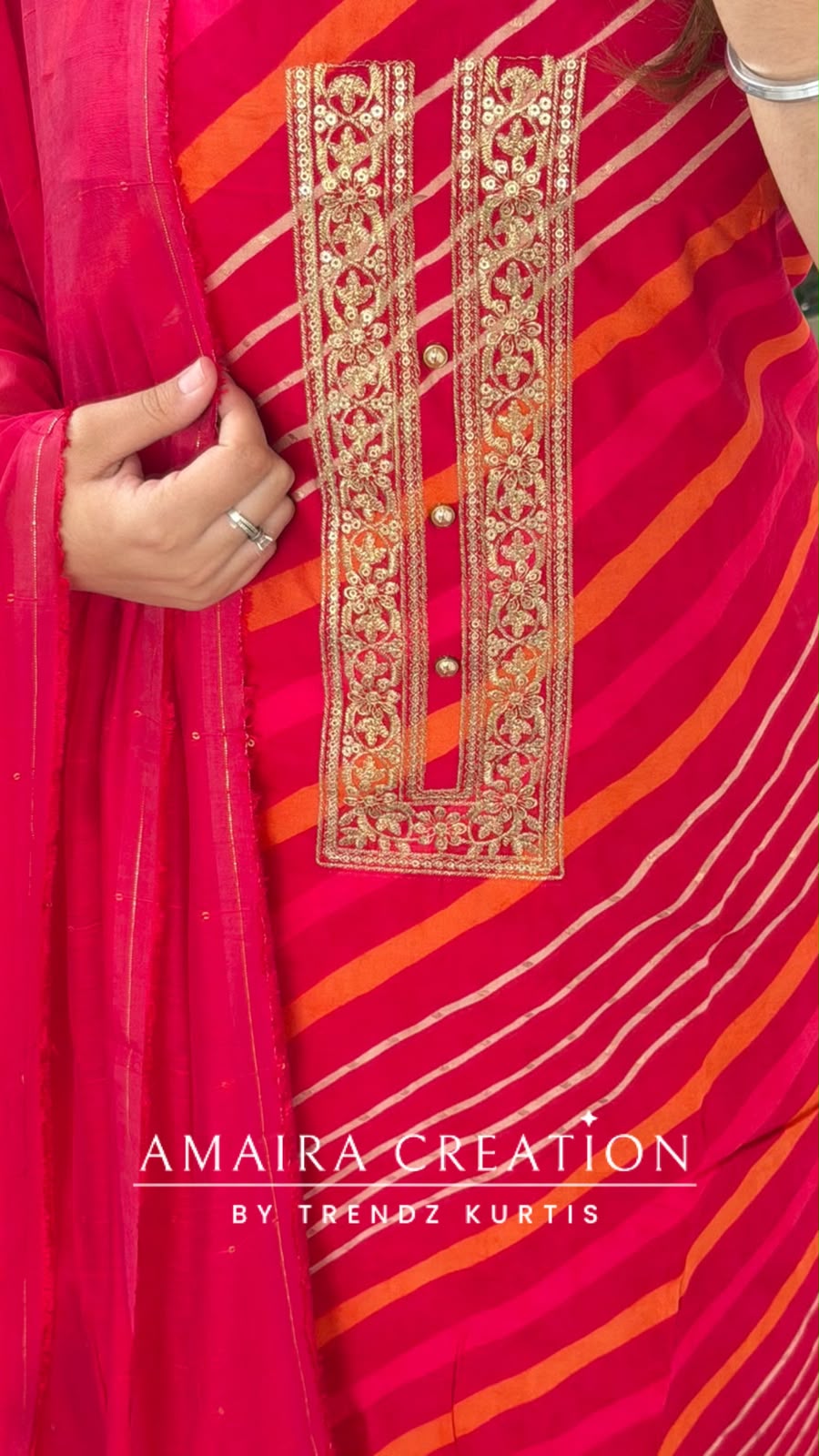 Premium Glaze Cotton Red Colour Unstitch Suit
