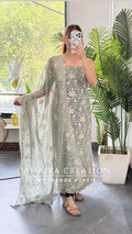 Premium Fendi Sea Green Colour Unstitch Suit
