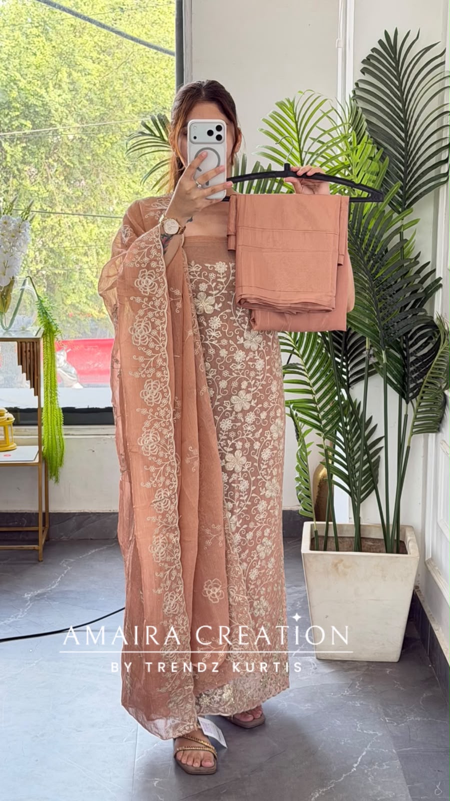 Premium Fendi Peach Colour Unstitch Suit