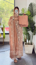 Premium Fendi Peach Colour Unstitch Suit