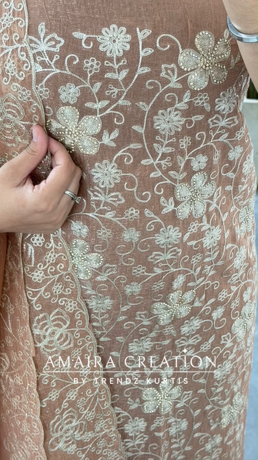 Premium Fendi Peach Colour Unstitch Suit