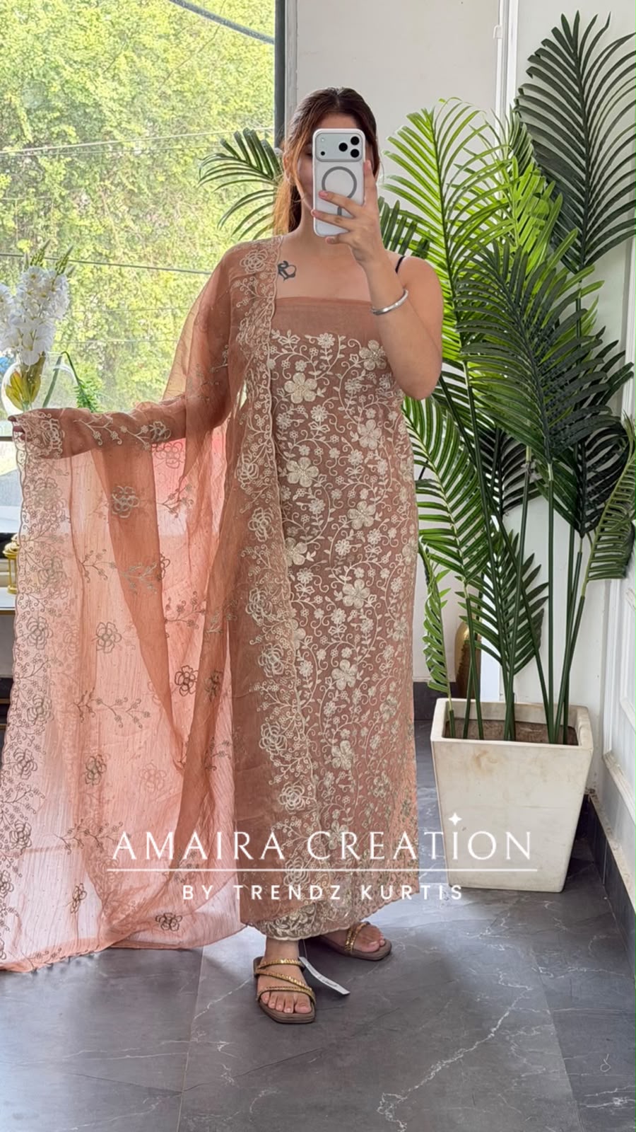 Premium Fendi Peach Colour Unstitch Suit