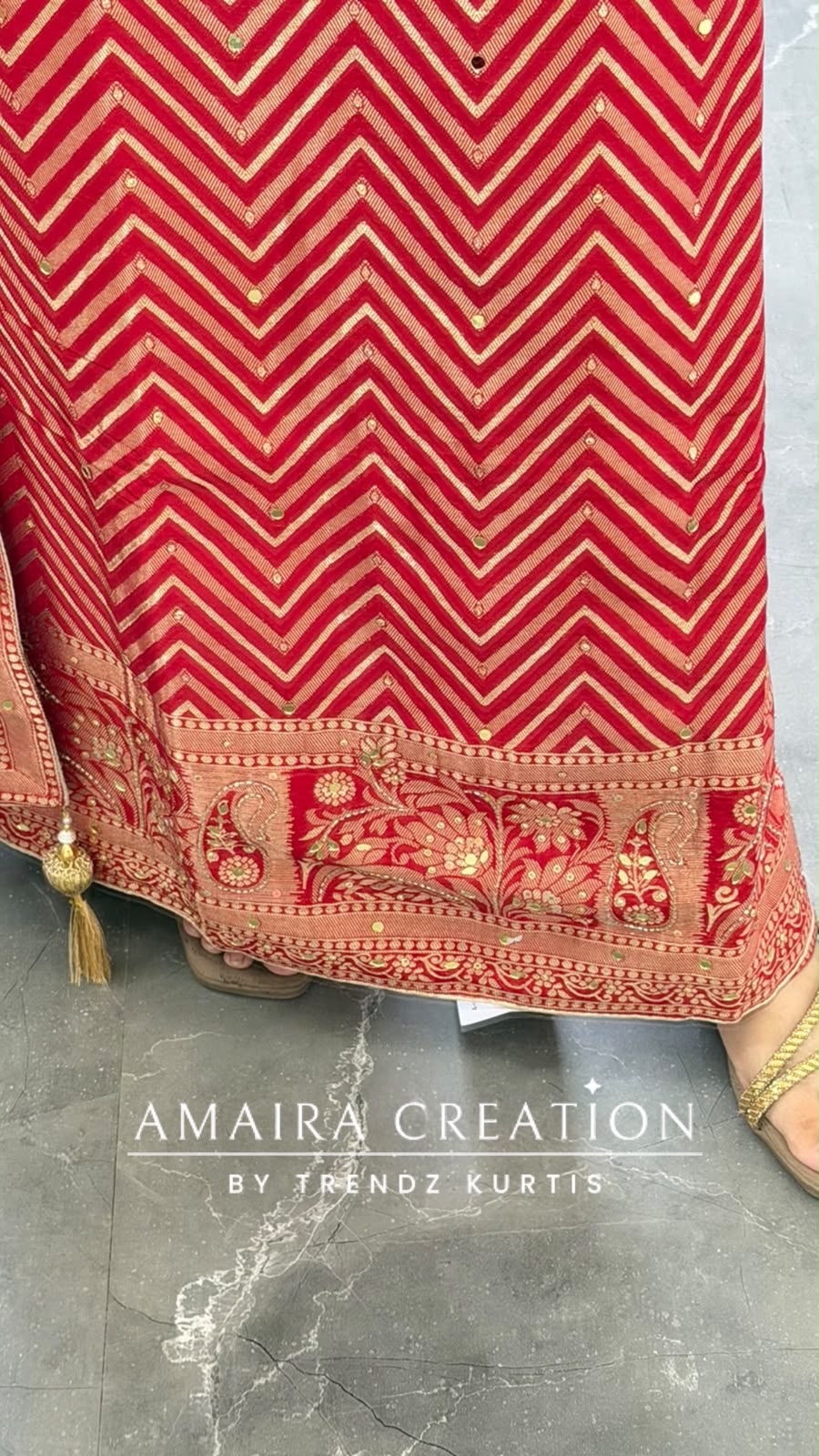 Premium Banarasi Silk Red Colour Unstitch Suit