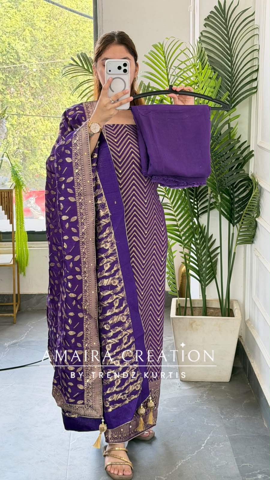 Premium Banarasi Silk Purple Colour Unstitch Suit Rs 2650