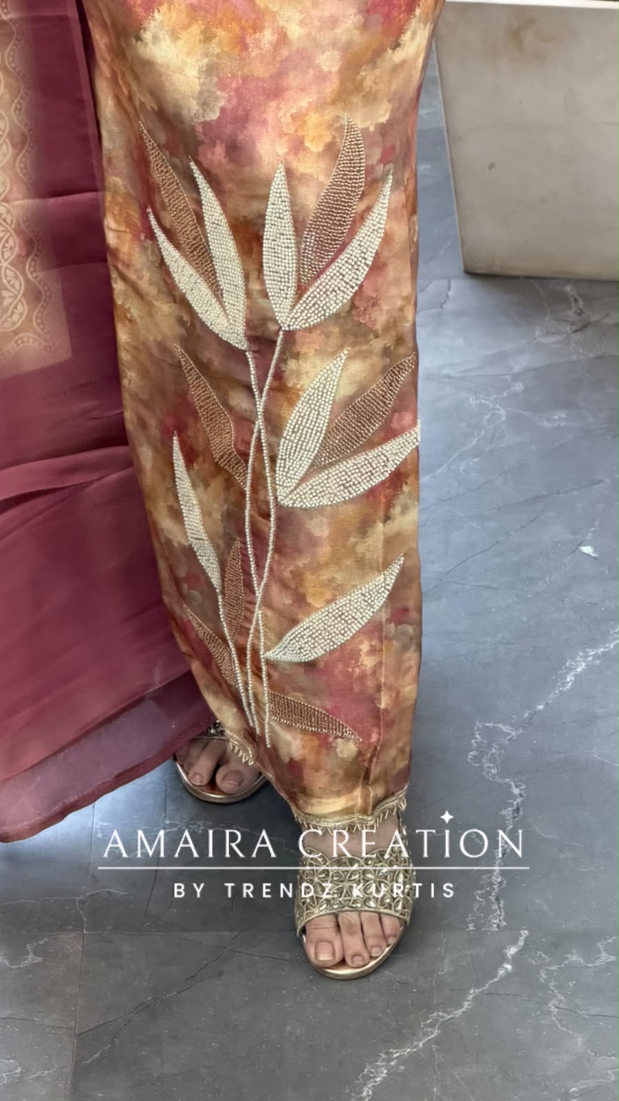 Premium Tissue Silk Peach Colour