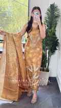 Premium Tissue Silk Golden Colour
