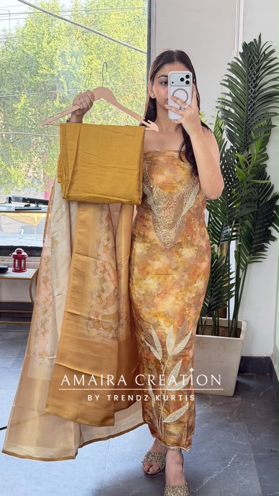 Premium Tissue Silk Golden Colour