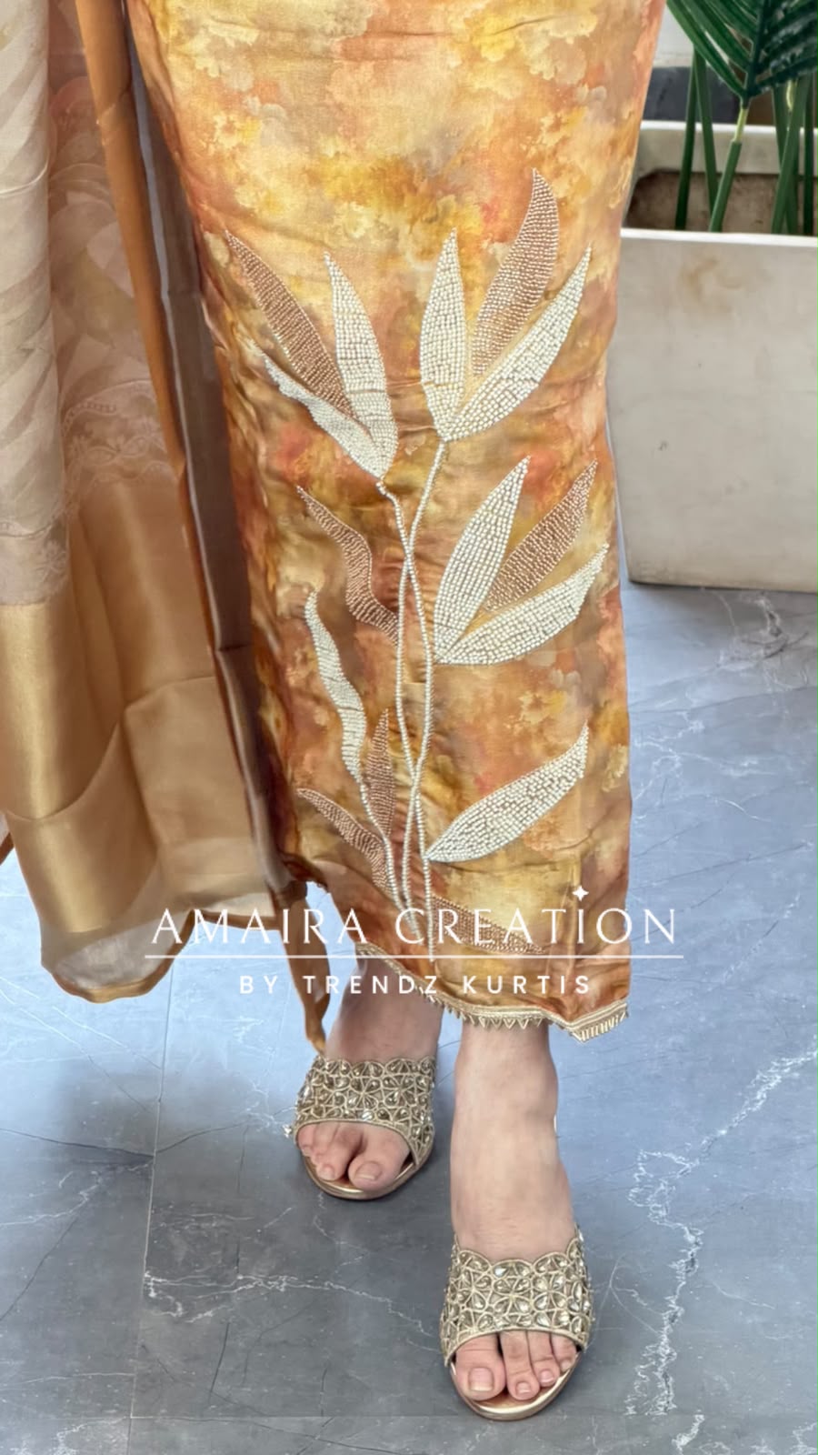 Premium Tissue Silk Golden Colour