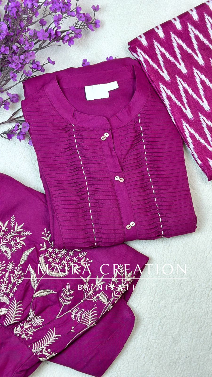 Black Color Reyon Embroidered Afghani Set With Printed Dupatta