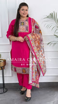 Pink Cotton Silk Pant Set