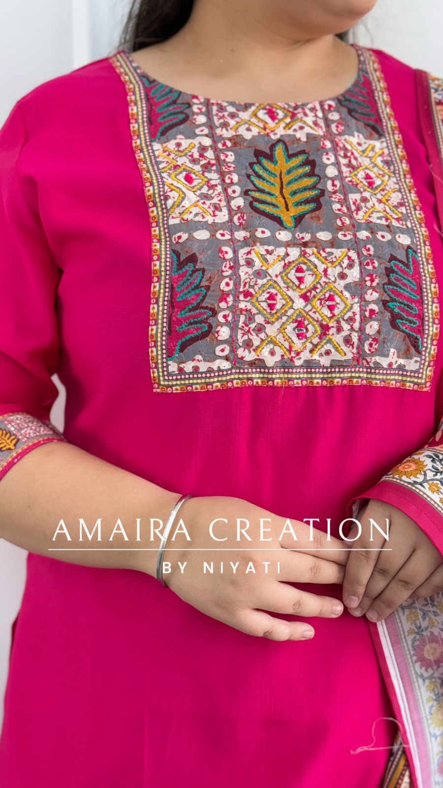 Pink Cotton Silk Pant Set