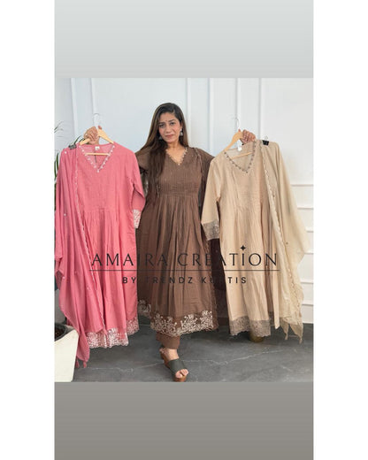 Premium Cotton Vneck ALine pant set