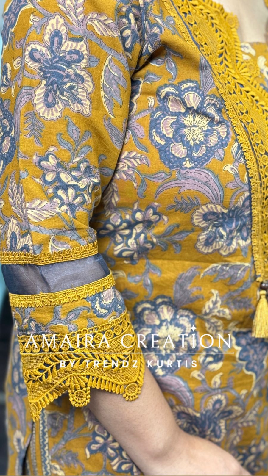 Cotton Print Pakistani Suit With Beautiful Detailing