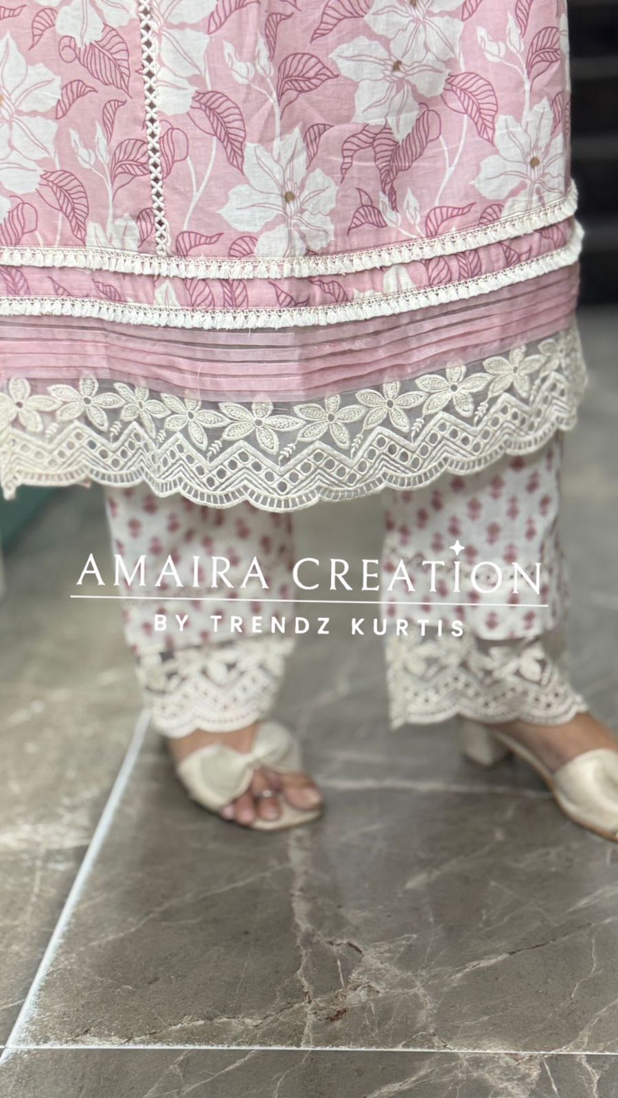 Peach Cotton Pakistani Set