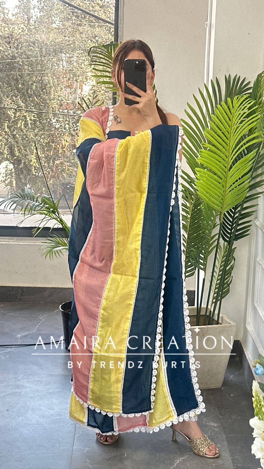 Premium Cotton Reyon Navy Blue Colour Beautiful Thread Embroiderey Unstitch Suit