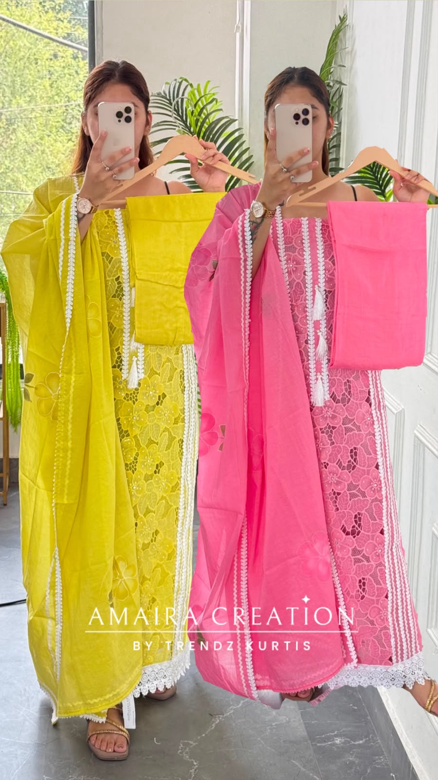 Premium Mul Chanderi Colour Jaal Work Unstitched Suit