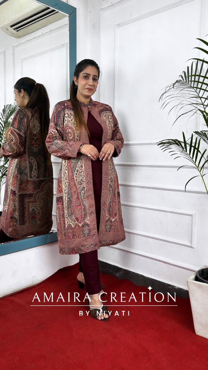 Kalamkari Print Indo Western 3 Piece Set