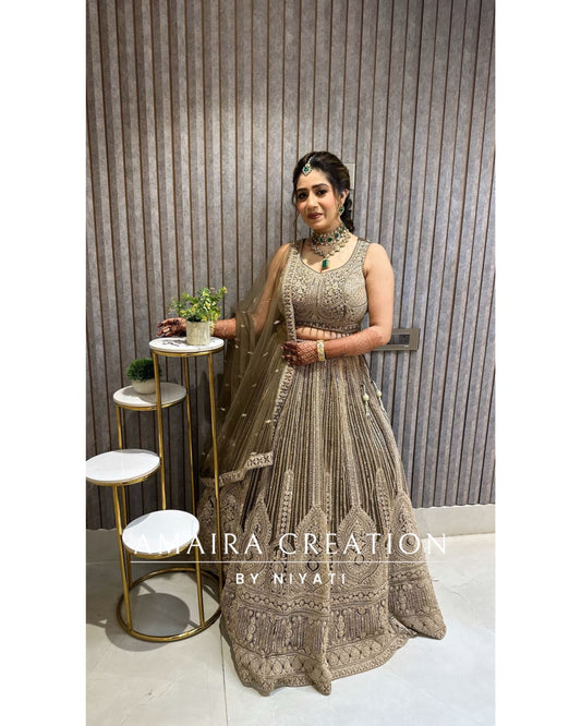 Golden Designer Lehnga