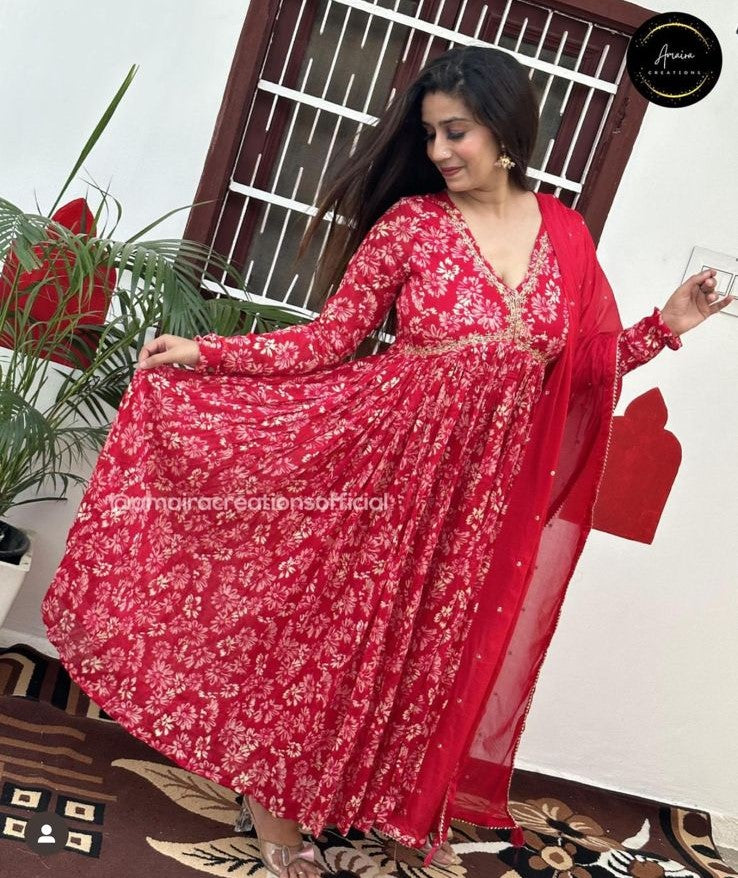 Alia cut with Churidaar sleeves